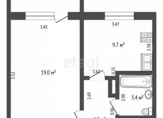 Продаю 1-комнатную квартиру, 38 м2, Калининград, бульвар Любови Шевцовой, 3, Московский район