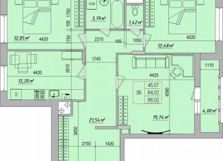 Продажа трехкомнатной квартиры, 88 м2, Белгород, улица Игоря Чернухина, Восточный округ