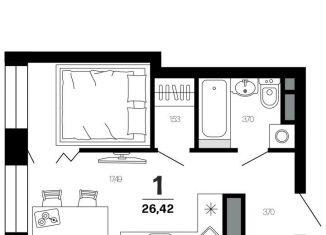 Продаю 1-комнатную квартиру, 26.4 м2, Рязань, Московский район