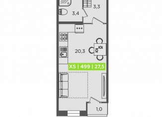 Продается квартира студия, 27.5 м2, Санкт-Петербург, Планерная улица, 87к1, Приморский район