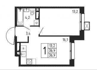 Продается однокомнатная квартира, 36.9 м2, Химки