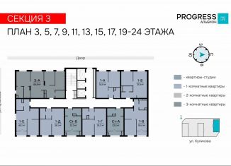 Продаю 1-ком. квартиру, 39.4 м2, Астрахань, Кировский район