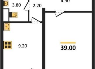 Продаю 1-ком. квартиру, 39 м2, Воронеж, Ростовская улица, 18А, Левобережный район