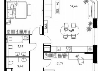 Продам 2-ком. квартиру, 98.4 м2, Пензенская область, Братская улица, 8