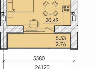 Продажа 1-ком. квартиры, 34.1 м2, Пенза, улица Герцена, с106