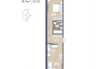 1-ком. квартира на продажу, 45.1 м2, Новосибирская область, улица Забалуева, 69