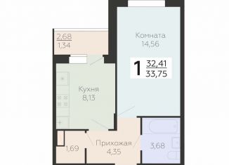 Продам 1-комнатную квартиру, 33.8 м2, Воронеж, Острогожская улица, 156/2, Советский район