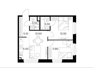 Продается 3-комнатная квартира, 55 м2, Мытищи