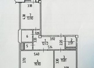 Продаю 2-ком. квартиру, 69 м2, Белгородская область, микрорайон Зелёный Лог, 6