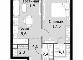 Продам 1-комнатную квартиру, 47.7 м2, Москва, САО