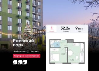 Продажа 1-ком. квартиры, 32.2 м2, Ленинградская область