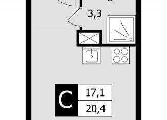 Продам квартиру студию, 20.4 м2, Подольск, Школьная улица, 41