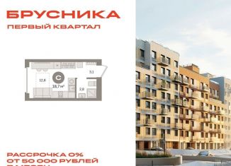 Продажа квартиры студии, 18.7 м2, деревня Сапроново