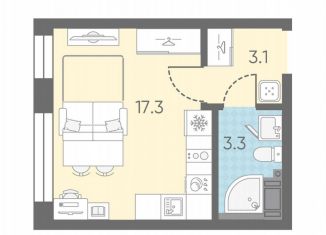 Квартира на продажу студия, 23.7 м2, Санкт-Петербург, метро Фрунзенская