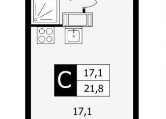 Продажа квартиры студии, 21.8 м2, Подольск, Школьная улица, 41