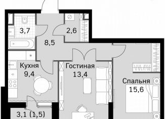 Продается 2-ком. квартира, 54.7 м2, Москва, СЗАО, Строительный проезд, 9с9