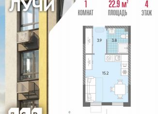 Продажа квартиры студии, 22.9 м2, Москва, метро Боровское шоссе