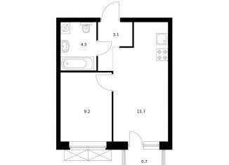 Продам 1-комнатную квартиру, 33.2 м2, Екатеринбург, метро Геологическая, жилой комплекс Исеть Парк, 6