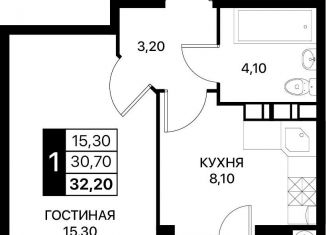 Продам однокомнатную квартиру, 32.2 м2, Ростов-на-Дону