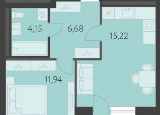 Однокомнатная квартира на продажу, 39.6 м2, Екатеринбург, улица Академика Парина, 27, метро Чкаловская