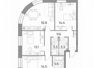 Продаю 4-комнатную квартиру, 82.6 м2, Москва, улица Архитектора Щусева, 5к2, ЮАО