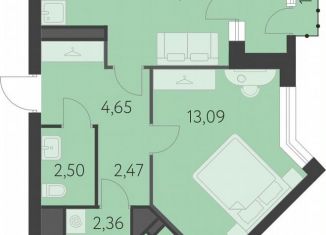 Продам 1-ком. квартиру, 47.9 м2, Екатеринбург, метро Чкаловская, улица Академика Парина, 27