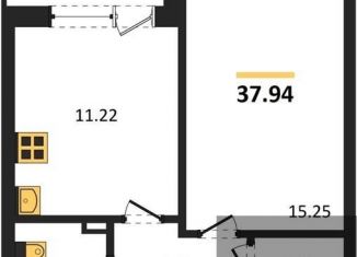 Однокомнатная квартира на продажу, 37.9 м2, Воронеж, Центральный район