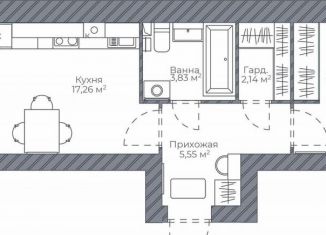 Продам 1-комнатную квартиру, 44.9 м2, Ярославль