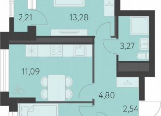 Двухкомнатная квартира на продажу, 50.6 м2, Екатеринбург, метро Чкаловская, улица Академика Парина, 27