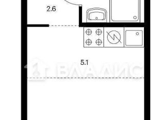 Продается квартира студия, 20 м2, посёлок Коммунарка, улица Александры Монаховой, 87к5