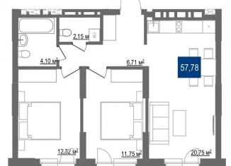 Продажа 3-комнатной квартиры, 57.8 м2, Новосибирск, ЖК Чкалов