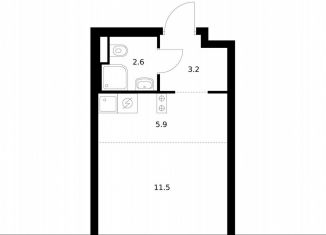 Продам квартиру студию, 23.2 м2, городской округ Красногорск