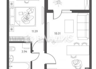 Продается 1-ком. квартира, 37 м2, Липецкая область, улица Перова, 2Д