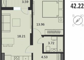 Продажа 1-ком. квартиры, 42.2 м2, Курск, Хуторская улица, 33