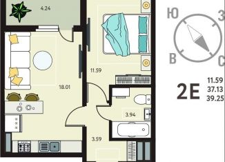 Продажа 1-ком. квартиры, 39.3 м2, Курск, улица Энгельса, 115/5