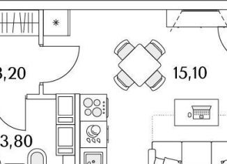 Продаю квартиру студию, 22.1 м2, Санкт-Петербург, Планерная улица, 99, муниципальный округ Юнтолово