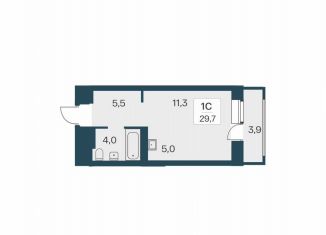 Продаю квартиру студию, 29.7 м2, Новосибирск, метро Гагаринская