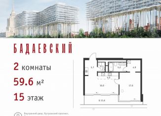 Продается 2-комнатная квартира, 59.6 м2, Москва, метро Деловой центр