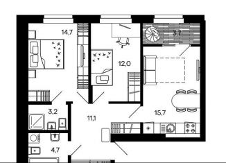 Продажа 2-комнатной квартиры, 58 м2, Пензенская область, улица Измайлова, 38