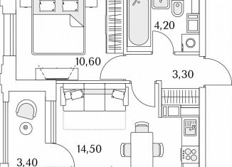 Продаю 1-комнатную квартиру, 24.3 м2, Санкт-Петербург, Планерная улица, 99, муниципальный округ Юнтолово