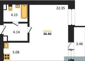 Продажа квартиры студии, 36.6 м2, Воронежская область, Кленовая улица, 4