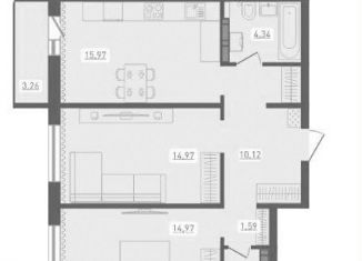 Продажа 2-ком. квартиры, 65.8 м2, Новосибирск, улица Забалуева, 69