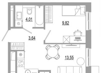 Продается однокомнатная квартира, 31 м2, Астрахань