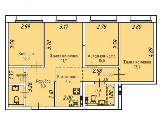 3-ком. квартира на продажу, 72.1 м2, Иркутск, Култукская улица, 16