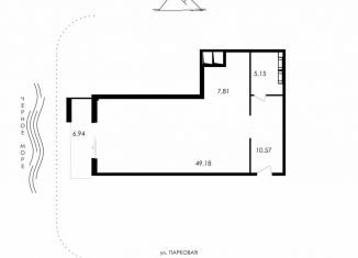 Продам 1-комнатную квартиру, 79.7 м2, Крым, Парковая улица, 7