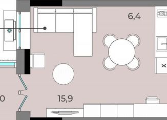 Продаю квартиру студию, 35 м2, Удмуртия, улица имени В.С. Тарасова, 6