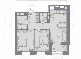 Продаю 2-комнатную квартиру, 58.3 м2, Казань