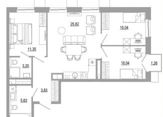 Продается 3-ком. квартира, 71 м2, Астрахань