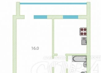 Продается однокомнатная квартира, 30.5 м2, Тюмень, Олимпийская улица, 32