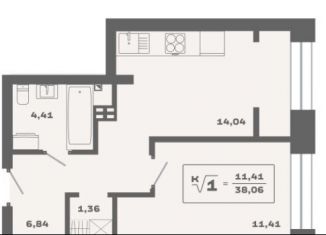 Продам 1-комнатную квартиру, 38 м2, Новосибирск, метро Площадь Гарина-Михайловского, Красногорская улица